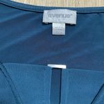 Avenue Women's 22/24 Peasant Blouse Teal Silver Metal Accent V Photo 4