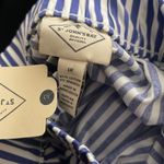 st. john's bay  Sz 1x Plus High Rise Stretch Fabric Midi A-Line Skirt Blue White Photo 3