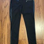 Soho Apparel LTD black leggings with faux leather sides- size 6 Photo 0