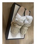 Gucci Leather Mules Gold Photo 4