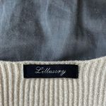 Lillusory Tan Knitted Square Neck Long Sleeve Photo 2