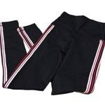 Aritzia Aritizia TNA Side Ribbon Striped Detailed Black Leggings XXS Photo 0