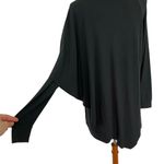 Soft Surroundings  Black Top Large Long Sleeve V Neck Tunic Artsy Photo 6