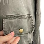 True Religion Women's Military Green Distressed Parka Jacket Size Large Photo 15