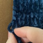 LA Hearts chenille oversized chunky open cardigan with tie belt deep blue XS / S Photo 6