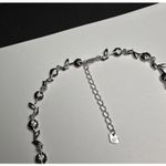 Swavorski Swarovski Crystal (Swan Signed) Crystal & Faux Pearl Flower Silver Tone Necklace Photo 8