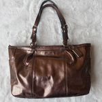 Coach  F17721 Metallic Pink Pewter Gallery Signature East West Leather SOHO Tote Photo 0