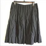 CAbi THEATER CRINKLED PLEATED METALLIC SHEEN LINED SKIRT BLACK DARK GRAY 4 Photo 3