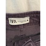 ZARA High Rise Wide Leg Marine Ankle Jeans Raw Hem Denim Purple Women's Size 2 Photo 8