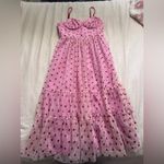 Betsey Johnson  Pink Dress with Red Heart Accents Photo 0