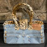 Hand & Heart Levi’s Denin Jeans Cheetah Print Bag Vintage Blue Photo 5