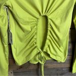 Jessica Simpson  Active Lime‎ Green Open Back Long Sleeve Top Size Small Photo 5