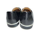 Naturalizer  Black Textured Loafers faux leather 8 silver detail casual office Photo 3