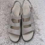 SAS Quatro Slingback Bone Ivory Sandal Hook Loop Adjustable Straps Comfort 10 N Photo 2