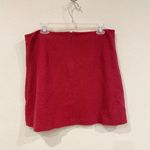 Anthropologie  Maeve Skirt Women's Size Large Red Knit Mini Wrap Classic Photo 4