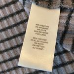 T Tahari Tahari Striped Rib Knit Shirt Women L Crew Neck Long Sleeves Stretch Gray Black Photo 8