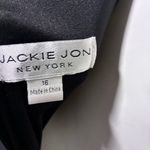 Jackie Jon New York Plus Size 16 Elegant Evening Formal Dress Black Photo 3