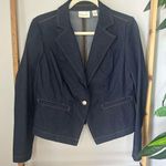Chico's NWOT Chico navy denim blazer size 0 Photo 0
