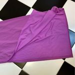 Halston Heritage  Gown Long Maxi Dress Open Back Cut Outs Orchid Purple Pastel 12 Photo 5