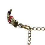 VTG Retro Belt 80s Gold Chain Tiered Wood Rainbow Multicolor Beads Gold Metal Photo 12