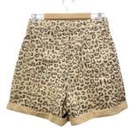 Free People NWT Printed Dogtown High Waist Shorts Cheetah Black Tan Size 29 NEW Photo 2