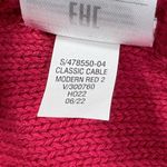 Gap Classic Cable Knit Fisherman Sweater Cable Knit Red Women XL Cotton Pullover Photo 7