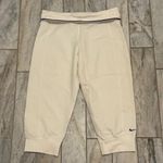 Nike NWOT  women's small white/purple capri yoga drifit jogger sweatpants Photo 0