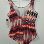 Emily B One Piece Swimsuit Pink & Orange Southwest Print Women’s Medium M Photo 6