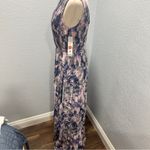 Kay Unger New York Size 2 Purple Floral Luisa Pleated Gown Dress Formal Wedding Pink Photo 6