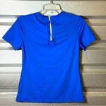 Tommy Bahama Pearl Rash Guard NWT Blue UPF 50 Short Sleeve Back Zip Swim Top Photo 1