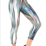 Terez Performance Leggings Watercolor Stripes Size X-Small Crop Photo 10