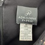 Adrianna Papell Black & Tan lace Sleeveless Formal Sheath Dress Women's Size 10 Photo 3