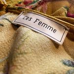 Ces Femme Short Flutter Sleeve Round Neck Floral Blouse Lightweight Small Yellow Photo 3