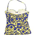 Boden Blue & Yellow Floral Damask Tankini Swim Top Women’s Size 6 Small Photo 1