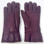 90s GRANDOE Vintage Red Tan Faux Sherpa Lined Gloves Photo 1