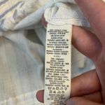 Free People  Ivory Stripe Raw Hem Crop Top Lace Detail, Square Neck S48 Photo 4