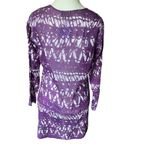 Simi Women's M Purple Cotton Top‎ Indian Bohemian Boho Chic Casual Embroidered Size M Photo 3