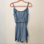 Francesca's Francesca’s Boutique Danielle Scalloped Chambray blue Romper sz small Photo 5