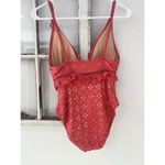 J.Crew Scalloped Ruffle Plunging One-piece in Laser-cut Eyelet Pink size 8 Photo 5