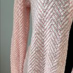 Market & Spruce Pink and white Women's Sweater cardigan with flowy hem Photo 2