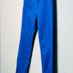 Moschino Womens Vibrant Blue Ankle Zip Stretch Skinny Jeans Size 30 Photo 3