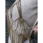 8 Other Reasons Fringe Bra Top Gold Womens Size OS Photo 6