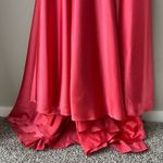 Sherri Hill 53648 Coral Satin Sequin Lace Sleeveless Prom Gown Size 8 NWT Photo 4