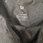 SO Women’s  Strappy Capri Leggings Stretchy Soft Gray Size Medium Photo 6