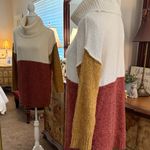 Sunday in Brooklyn  Colorblock Turtleneck Sweater - Cream, Rust, Mustard Photo 5
