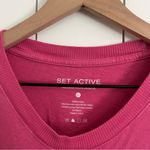 Set Active  Pink Oversized Long Sleeve Tee Photo 1