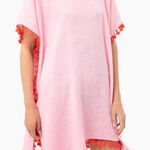 Tuckernuck Pomander Place Katie Tassel Caftan Swim Cover Up Pink Size S/M Photo 0