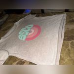 The Southern Shirt Company  Crop Top - White and Pink Photo 4