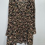 Woman Within  Sheer Black Blouse with Floral Design Photo 4