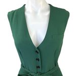 NEW Argent Vest Emerald Green Sleeveless Button Down Tie Belt Midi Maxi Dress 4 Photo 2